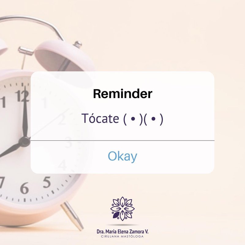 Recordatorio: tócate, conócete, cuídate