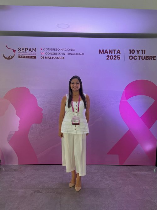 Dra. María Elena Zamora V. como conferencista en el X Congreso Nacional y VII Congreso Internacional de Mastología, SEPAM, Manta 2025